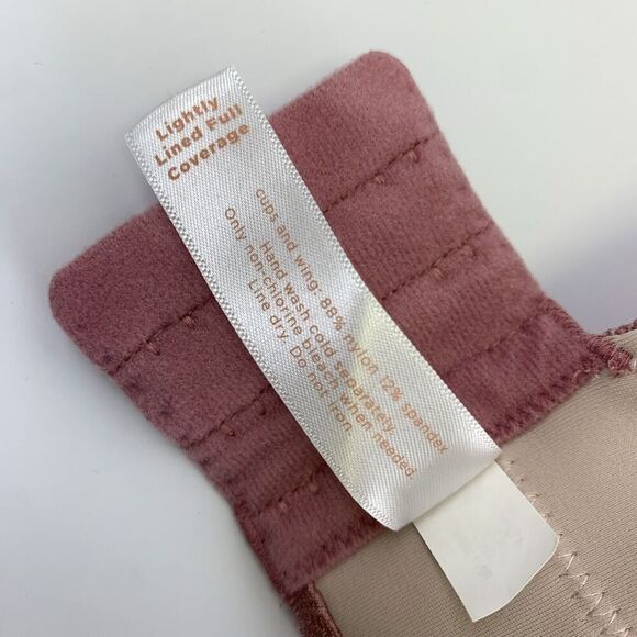 Cacique Invisible Lace Backsmoother Lightly Lined Balconette Bra Pink Size 40 DD - Picture 9 of 12